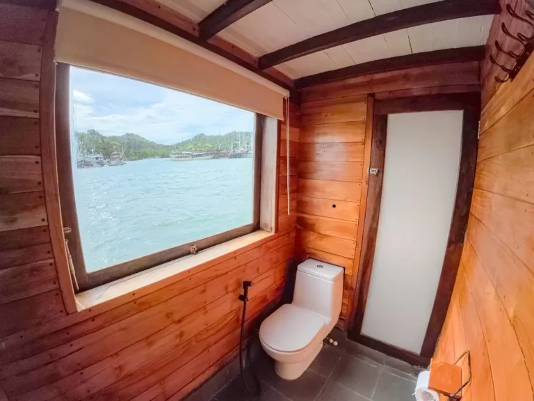 Cabin interior aboard a phinisi