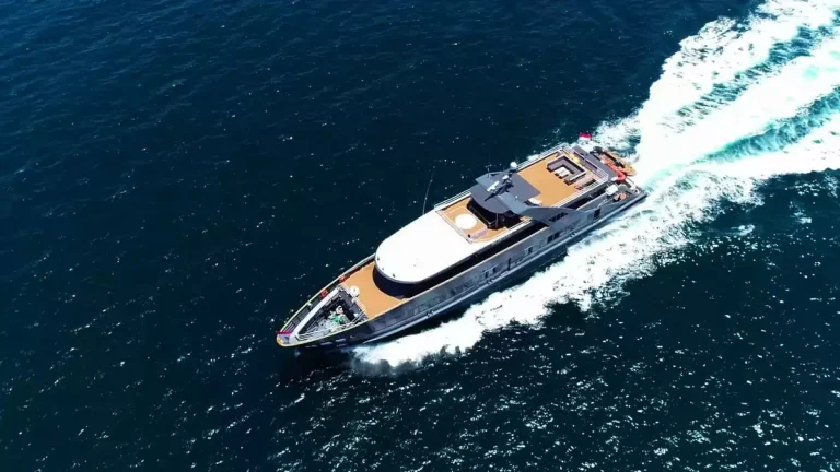 A phinisi under sail in Indonesian waters